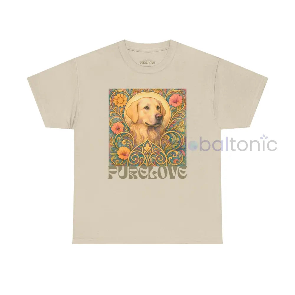 Golden Labrador Vintage Graphic T-shirt - Unisex Cotton Tee for Dog Lovers Sand / S T-Shirt
