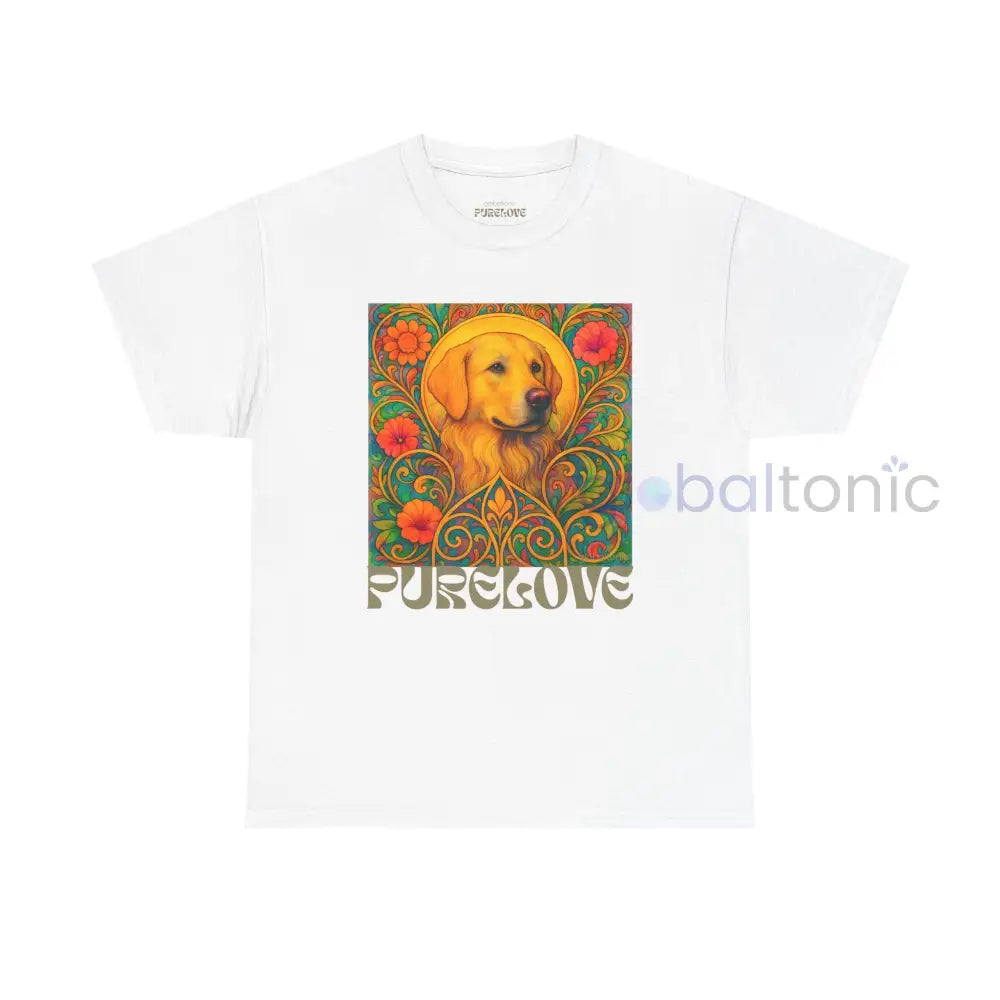 Golden Labrador Vintage Graphic T-shirt - Unisex Cotton Tee for Dog Lovers White / S T-Shirt