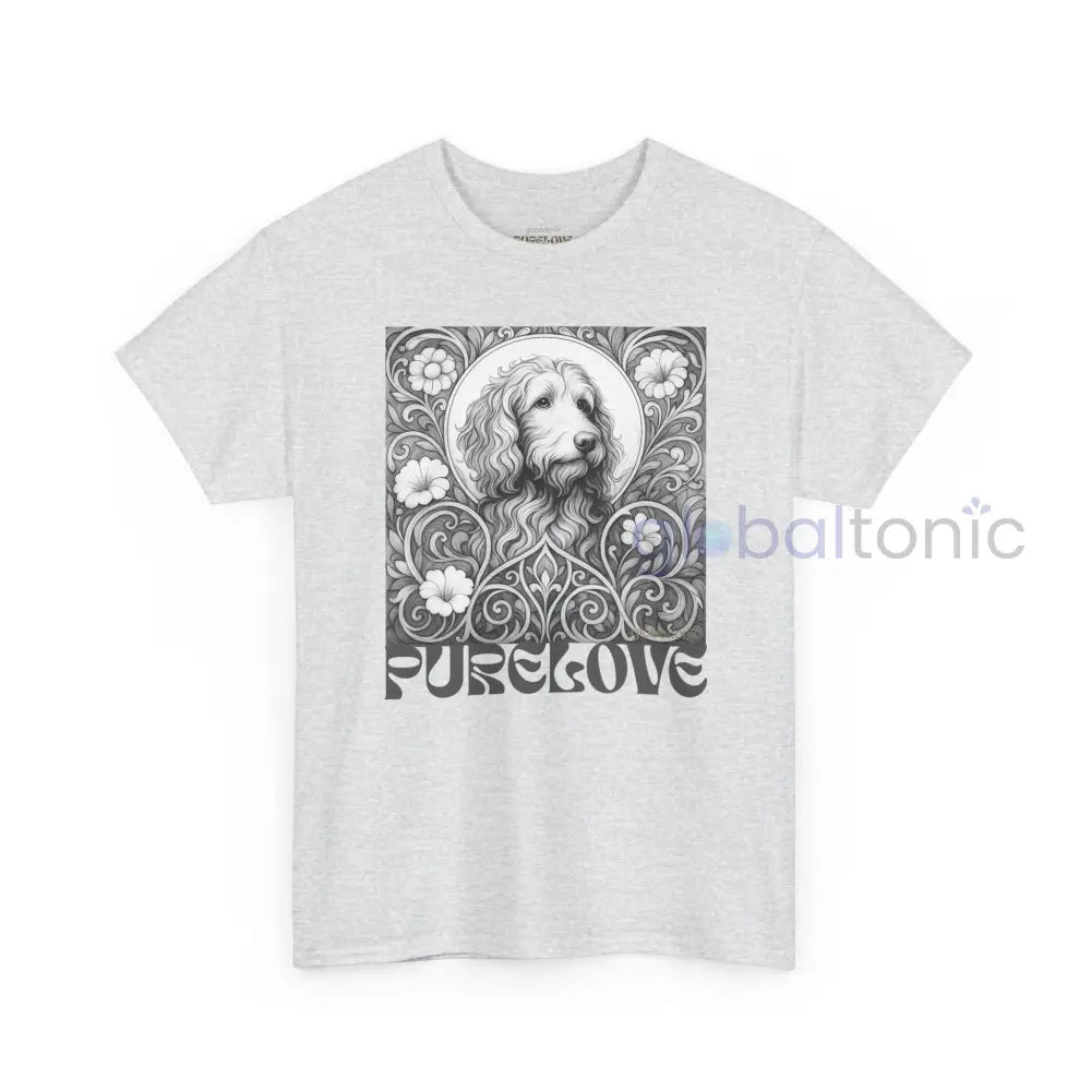 Goldendoodle (Groodle) Vintage Unisex Cotton Tee for Dog Lovers (Black & White) T-Shirt