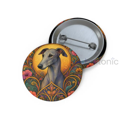 Greyhound Dog Pin Button - Vintage Design Gift for Dog Lovers & Pet Owners 1.25’’ Accessories
