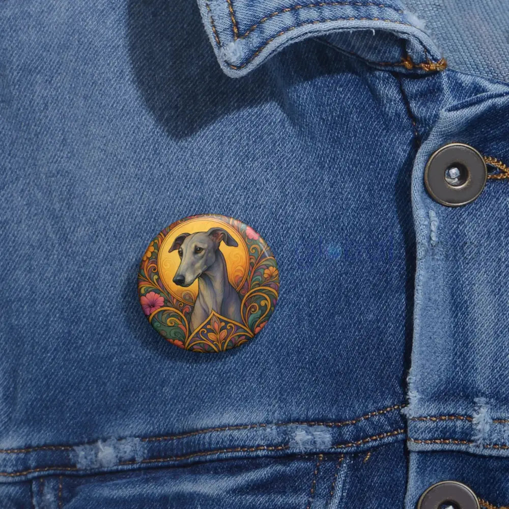 Greyhound Dog Pin Button - Vintage Design Gift for Dog Lovers & Pet Owners Accessories