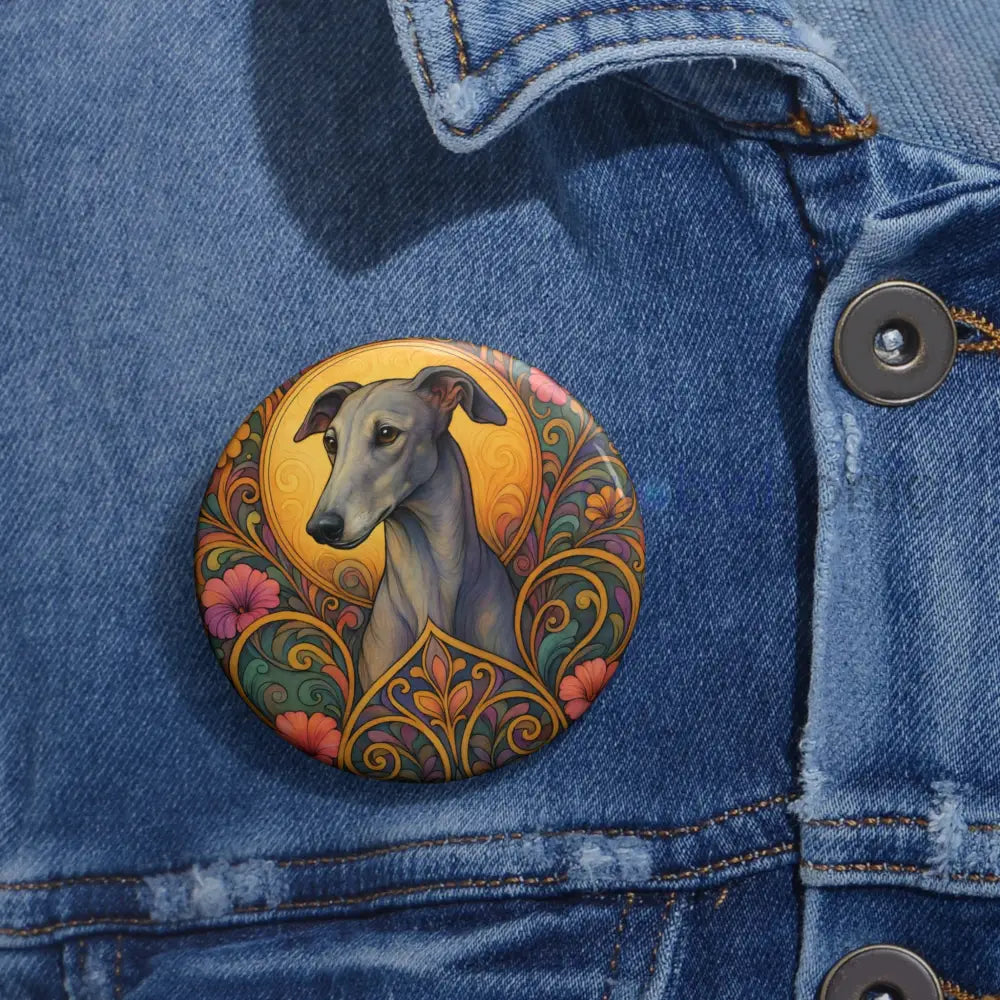 Greyhound Dog Pin Button - Vintage Design Gift for Dog Lovers & Pet Owners Accessories
