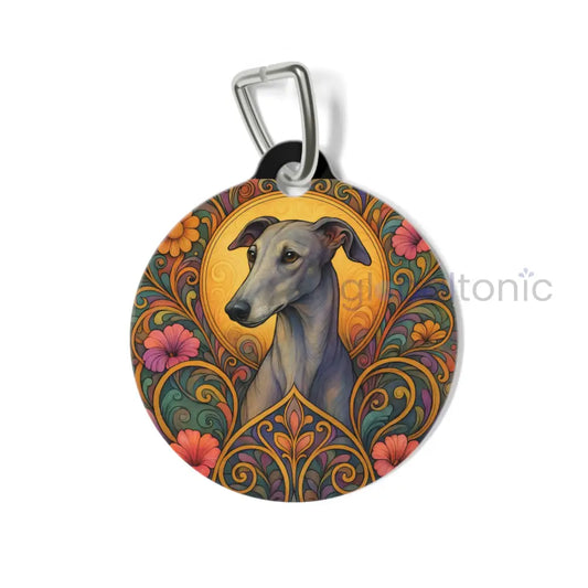 Greyhound Dog Tag - Vintage Design Gift for Dog Lovers & Pet Owners 1’’ Pets