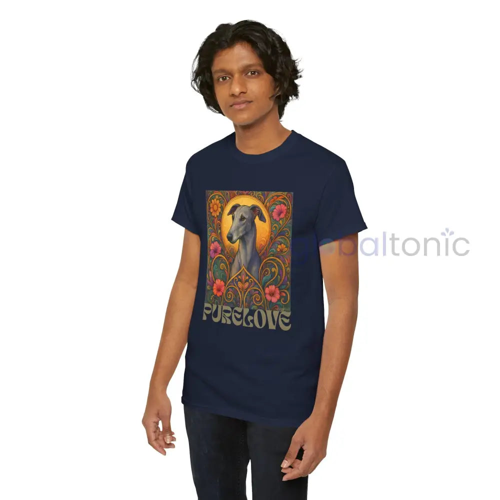 Greyhound Vintage Graphic T-Shirt – Unisex Cotton Tee for Dog Lovers T-Shirt