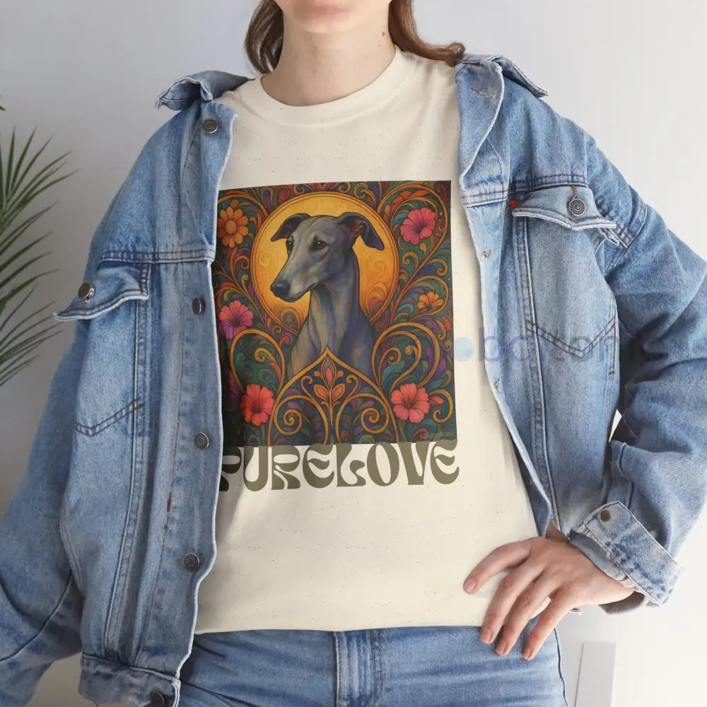 Greyhound Vintage Graphic T-Shirt – Unisex Cotton Tee for Dog Lovers T-Shirt