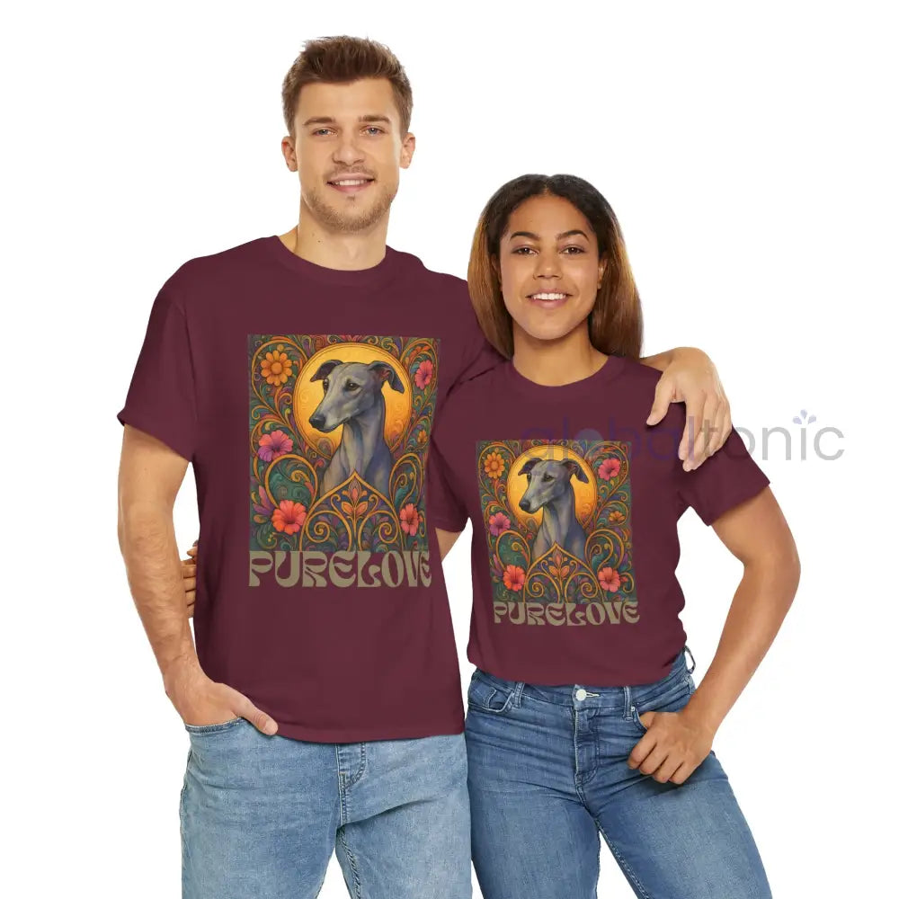 Greyhound Vintage Graphic T-Shirt – Unisex Cotton Tee for Dog Lovers T-Shirt