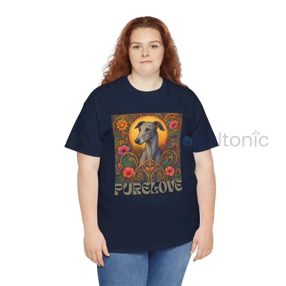 Greyhound Vintage Graphic T-Shirt – Unisex Cotton Tee for Dog Lovers T-Shirt