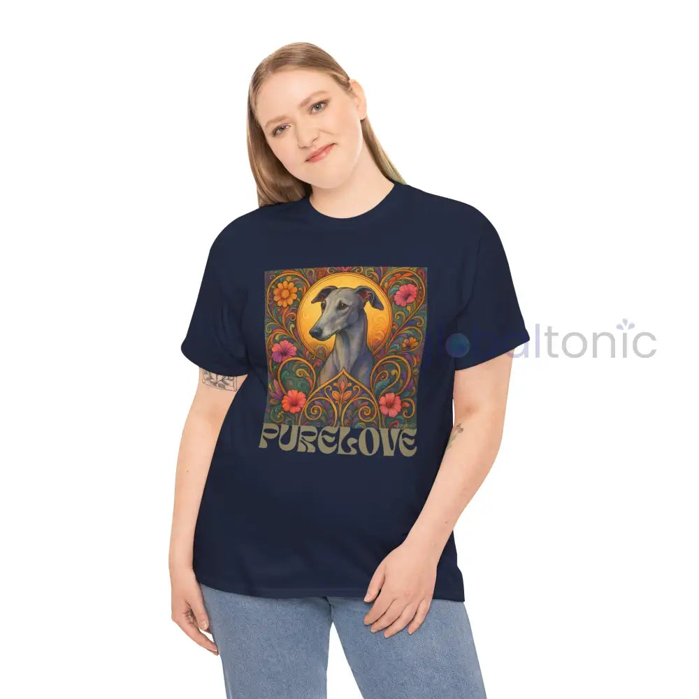 Greyhound Vintage Graphic T-Shirt – Unisex Cotton Tee for Dog Lovers T-Shirt