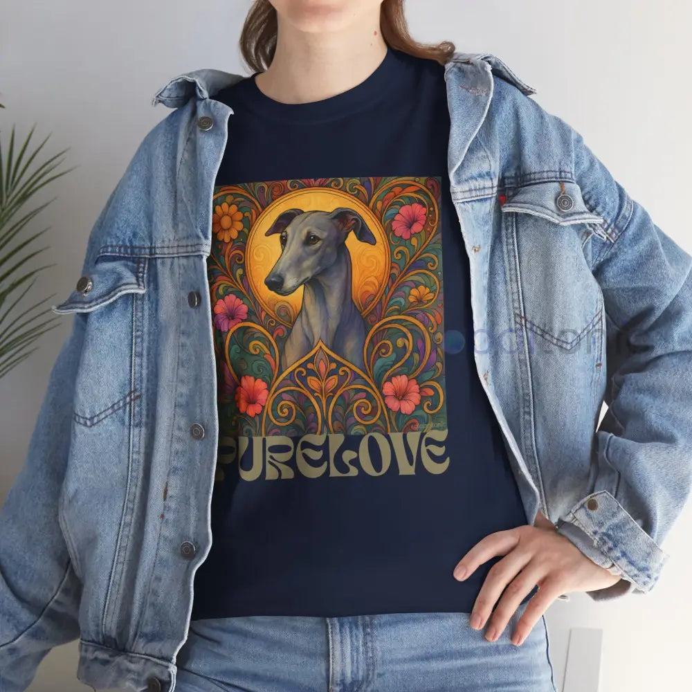 Greyhound Vintage Graphic T-Shirt – Unisex Cotton Tee for Dog Lovers T-Shirt