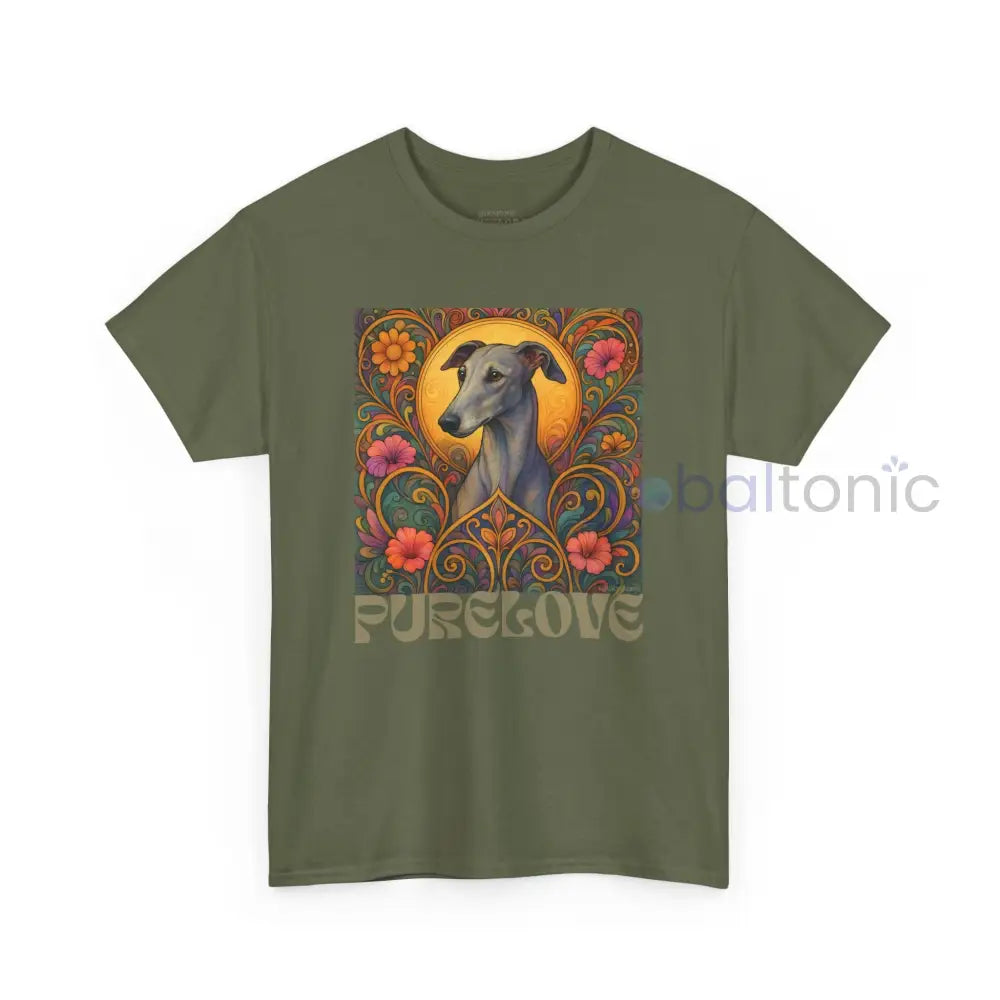 Greyhound Vintage Graphic T-Shirt – Unisex Cotton Tee for Dog Lovers T-Shirt
