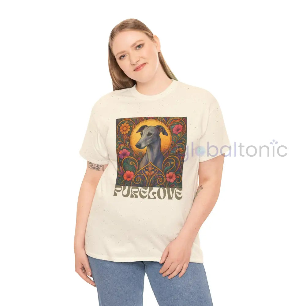 Greyhound Vintage Graphic T-Shirt – Unisex Cotton Tee for Dog Lovers T-Shirt