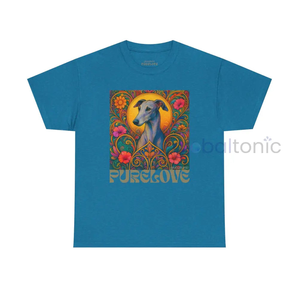 Greyhound Vintage Graphic T-Shirt – Unisex Cotton Tee for Dog Lovers Antique Sapphire / S T-Shirt