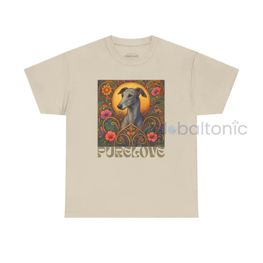 Greyhound Vintage Graphic T-Shirt – Unisex Cotton Tee for Dog Lovers Sand / S T-Shirt