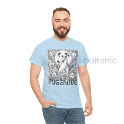 Greyhound Vintage Unisex Cotton Tee for Dog Lovers (Black & White) T-Shirt