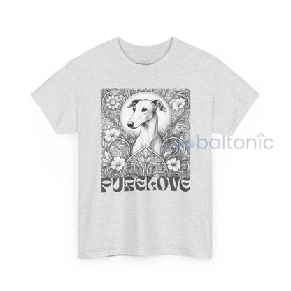 Greyhound Vintage Unisex Cotton Tee for Dog Lovers (Black & White) T-Shirt