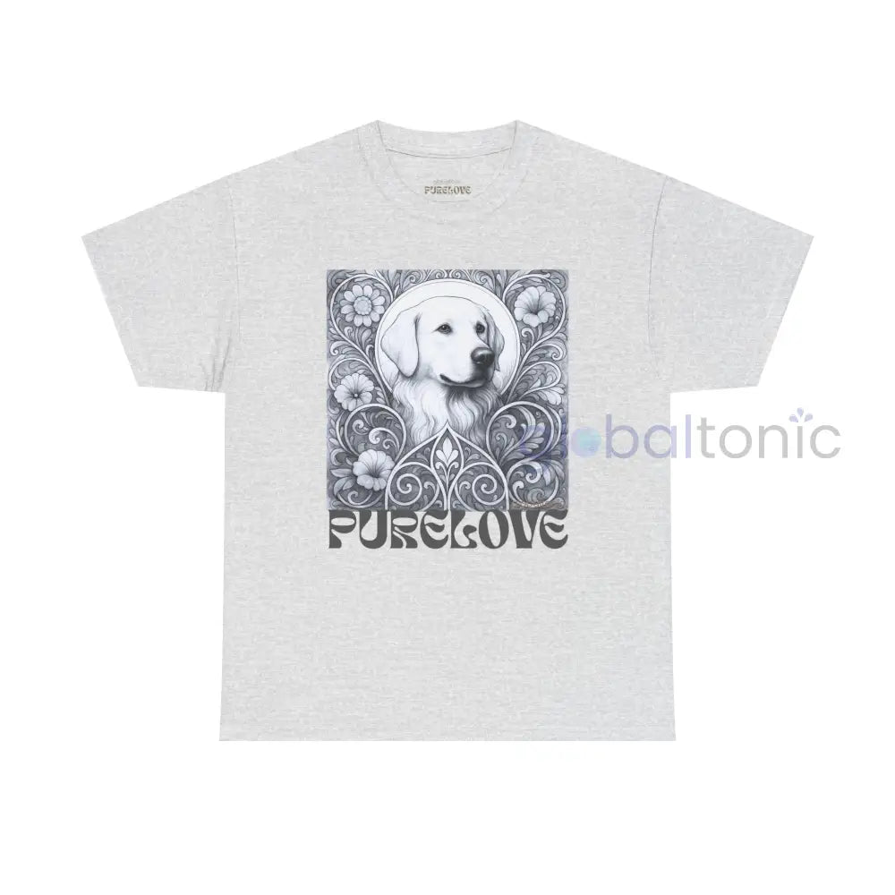 Labrador Vintage Unisex Cotton Tee for Dog Lovers (Black & White) Ash / S T-Shirt