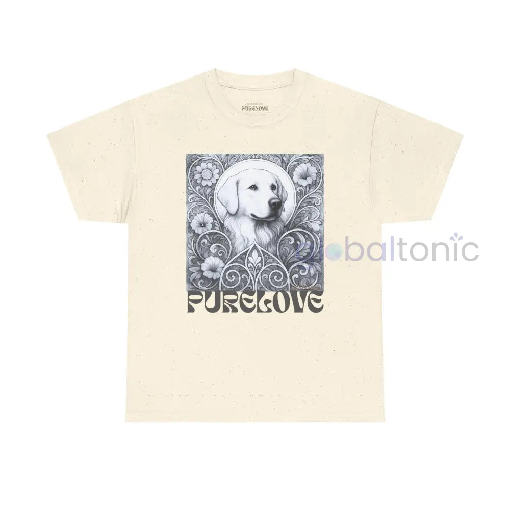 Labrador Vintage Unisex Cotton Tee for Dog Lovers (Black & White) Natural / S T-Shirt