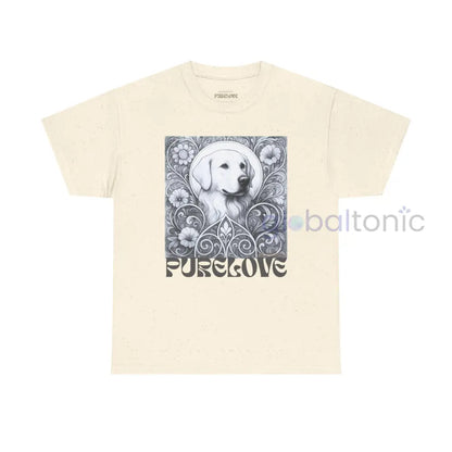 Labrador Vintage Unisex Cotton Tee for Dog Lovers (Black & White) Natural / S T-Shirt