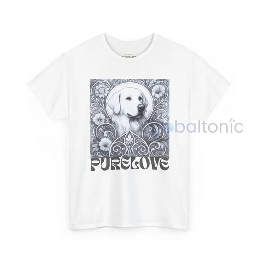Labrador Vintage Unisex Cotton Tee for Dog Lovers (Black & White) White / S T-Shirt