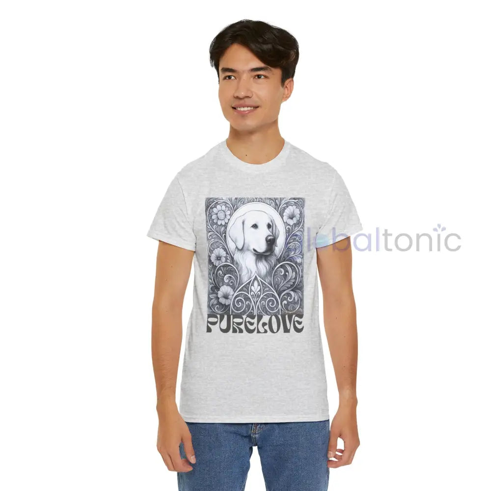 Labrador Vintage Unisex Cotton Tee for Dog Lovers (Black & White) T-Shirt