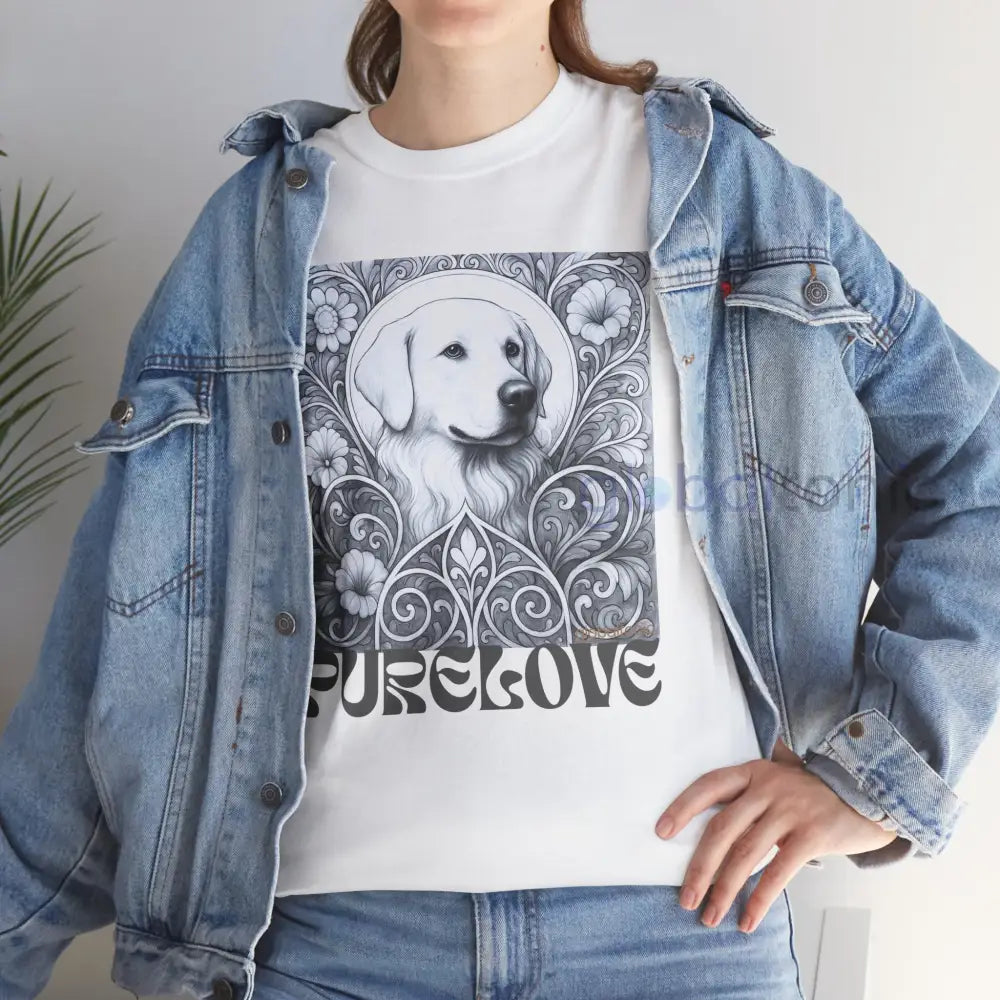 Labrador Vintage Unisex Cotton Tee for Dog Lovers (Black & White) T-Shirt