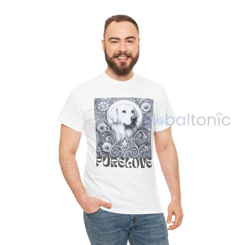 Labrador Vintage Unisex Cotton Tee for Dog Lovers (Black & White) T-Shirt