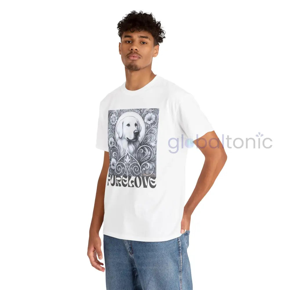 Labrador Vintage Unisex Cotton Tee for Dog Lovers (Black & White) T-Shirt