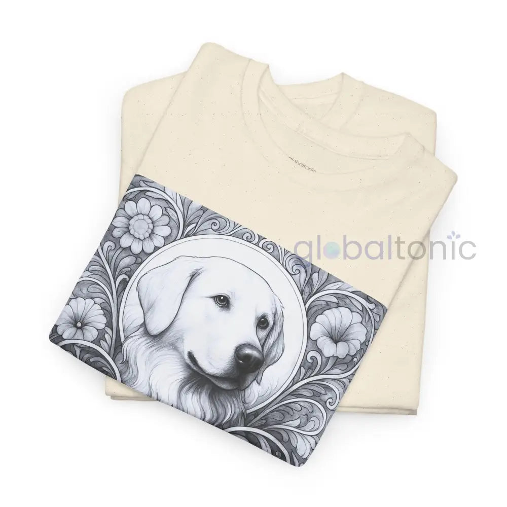 Labrador Vintage Unisex Cotton Tee for Dog Lovers (Black & White) T-Shirt