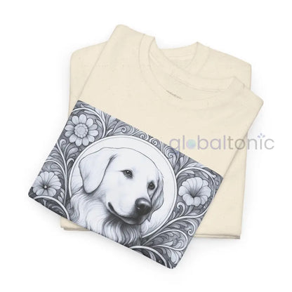 Labrador Vintage Unisex Cotton Tee for Dog Lovers (Black & White) T-Shirt