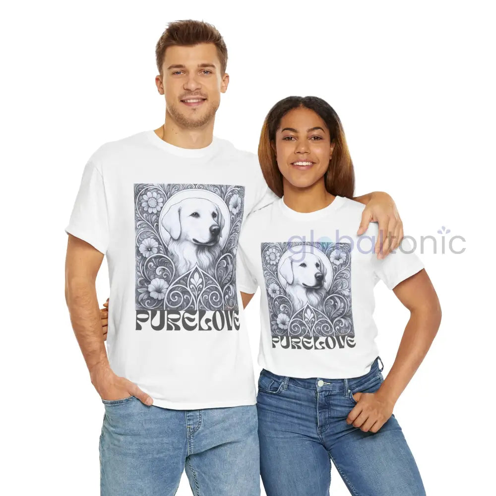 Labrador Vintage Unisex Cotton Tee for Dog Lovers (Black & White) T-Shirt