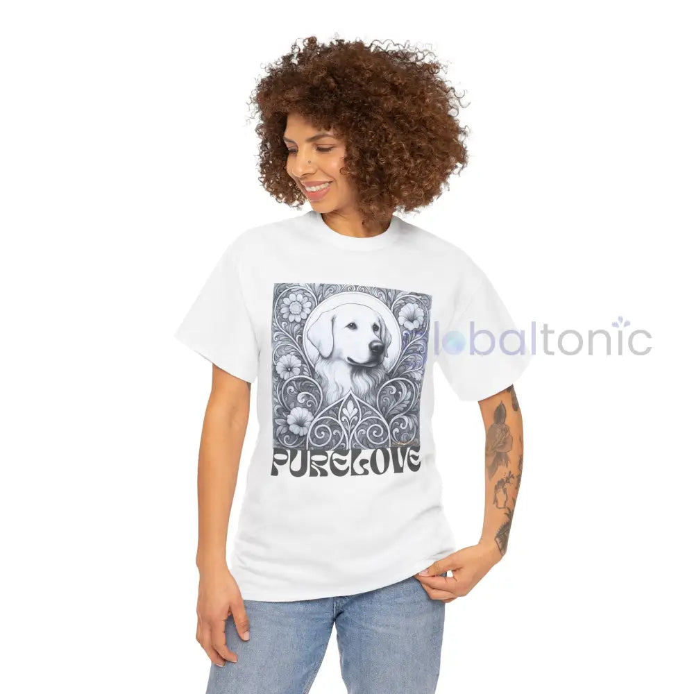 Labrador Vintage Unisex Cotton Tee for Dog Lovers (Black & White) T-Shirt