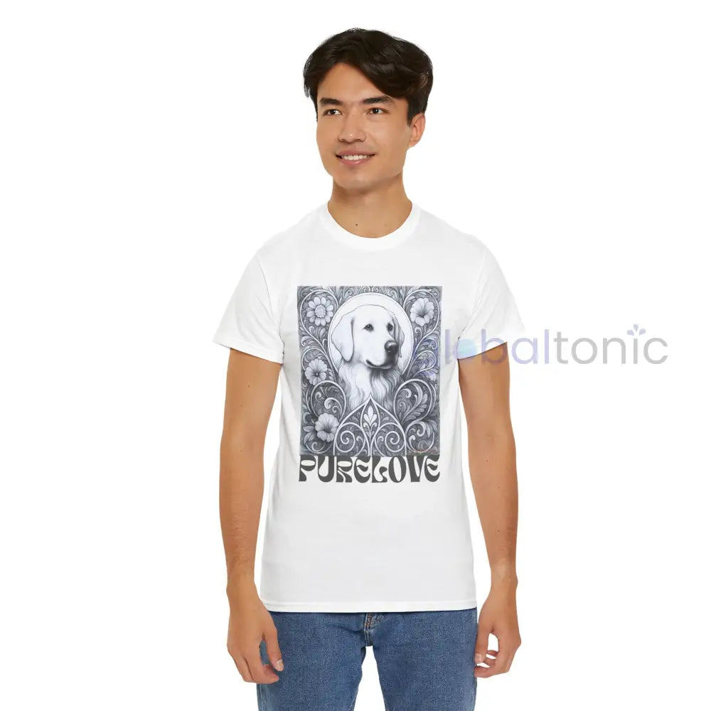 Labrador Vintage Unisex Cotton Tee for Dog Lovers (Black & White) T-Shirt