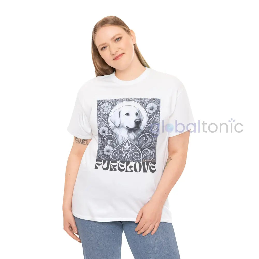 Labrador Vintage Unisex Cotton Tee for Dog Lovers (Black & White) T-Shirt