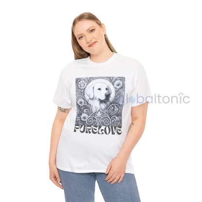 Labrador Vintage Unisex Cotton Tee for Dog Lovers (Black & White) T-Shirt