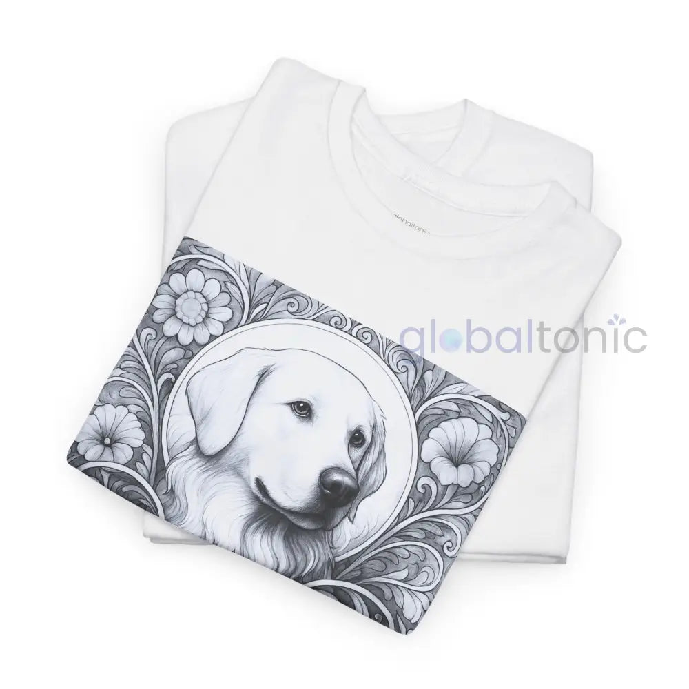 Labrador Vintage Unisex Cotton Tee for Dog Lovers (Black & White) T-Shirt