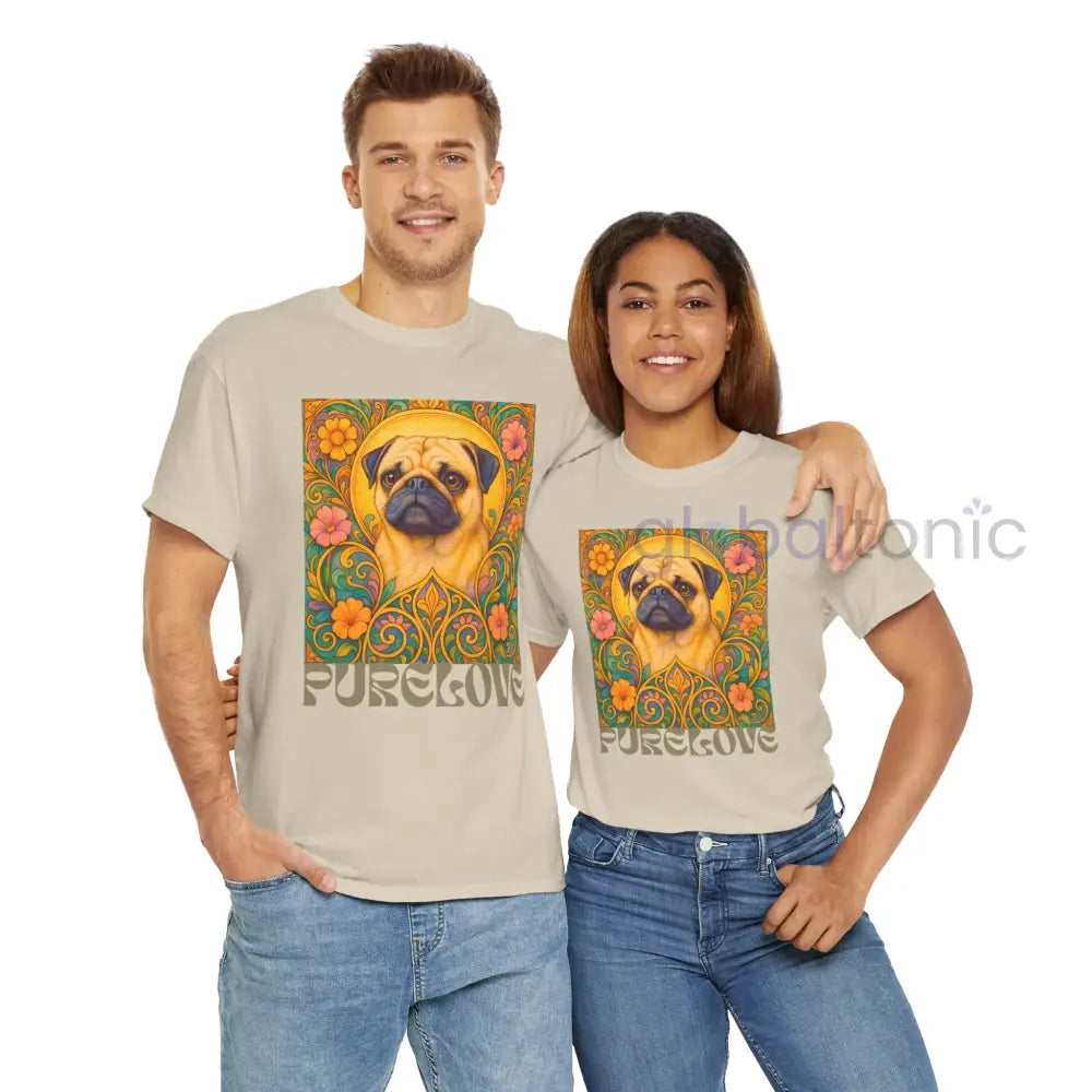Pug Vintage Graphic T-Shirt – Unisex Cotton Tee for Dog Lovers T-Shirt