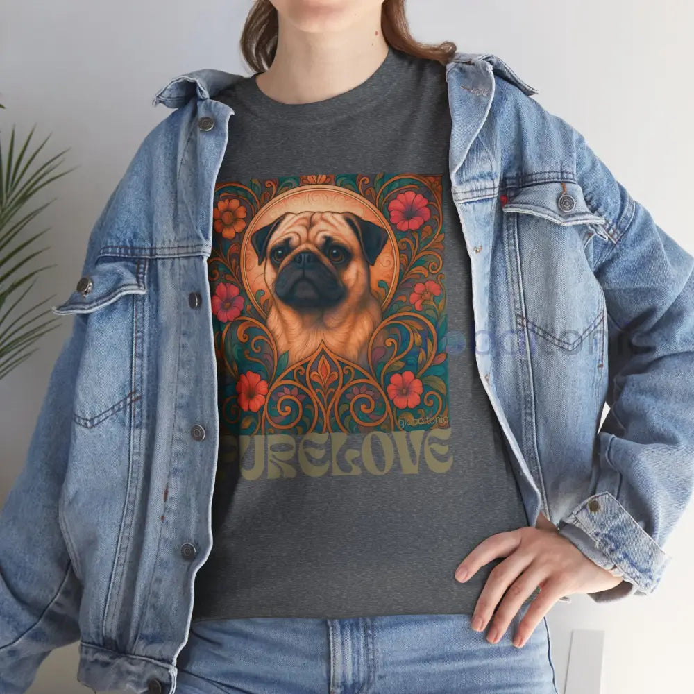 Pug Vintage Graphic T-Shirt – Unisex Cotton Tee for Dog Lovers T-Shirt