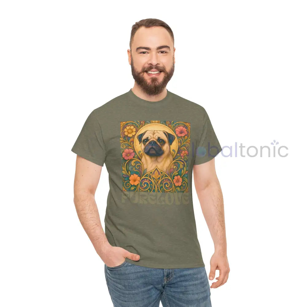 Pug Vintage Graphic T-Shirt – Unisex Cotton Tee for Dog Lovers T-Shirt