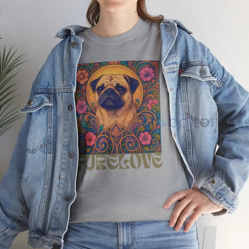 Pug Vintage Graphic T-Shirt – Unisex Cotton Tee for Dog Lovers T-Shirt