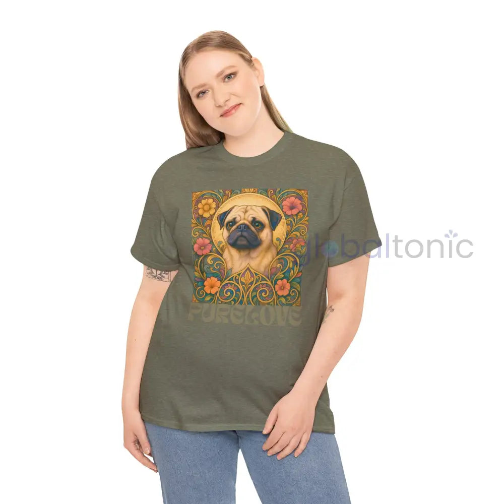 Pug Vintage Graphic T-Shirt – Unisex Cotton Tee for Dog Lovers T-Shirt