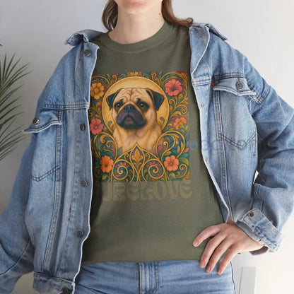 Pug Vintage Graphic T-Shirt – Unisex Cotton Tee for Dog Lovers T-Shirt