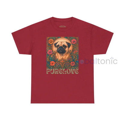 Pug Vintage Graphic T-Shirt – Unisex Cotton Tee for Dog Lovers Antique Cherry Red / S T-Shirt