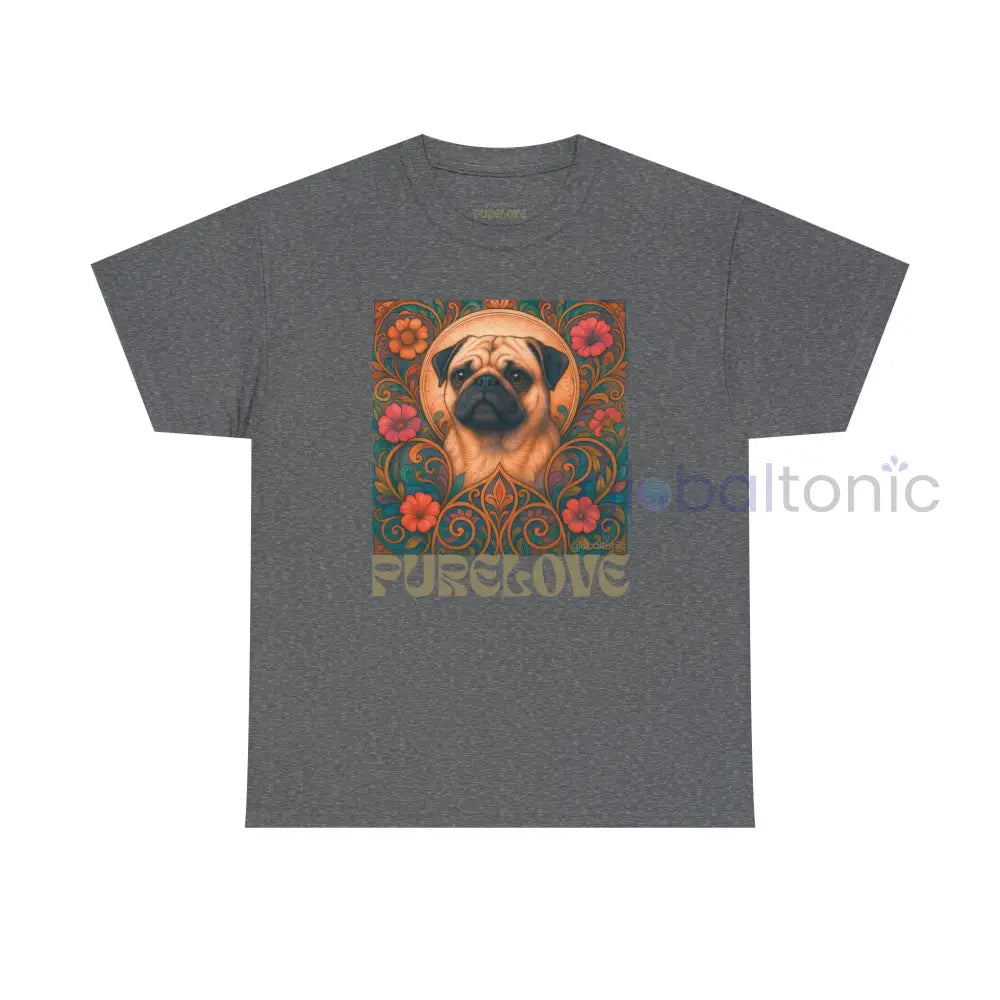 Pug Vintage Graphic T-Shirt – Unisex Cotton Tee for Dog Lovers Graphite Heather / S T-Shirt