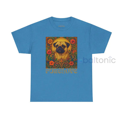 Pug Vintage Graphic T-Shirt – Unisex Cotton Tee for Dog Lovers Heather Sapphire / S T-Shirt