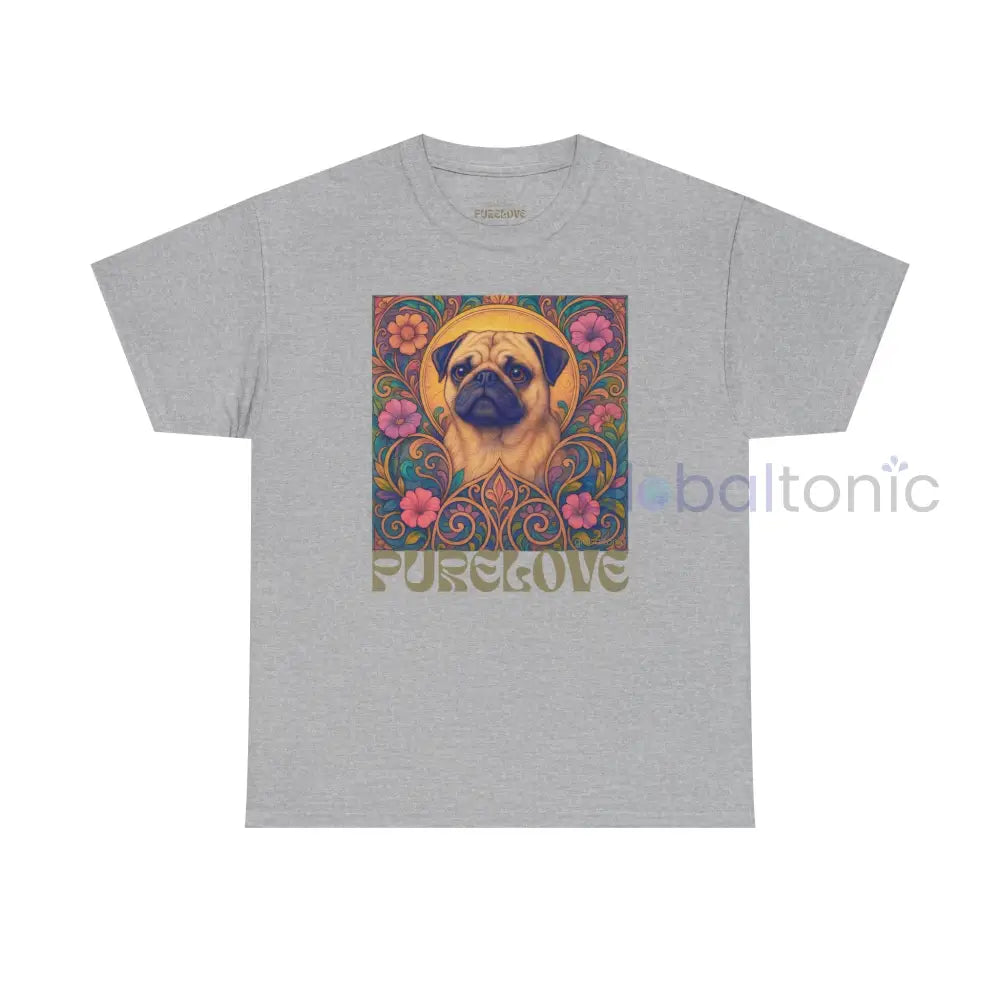 Pug Vintage Graphic T-Shirt – Unisex Cotton Tee for Dog Lovers Sport Grey / S T-Shirt