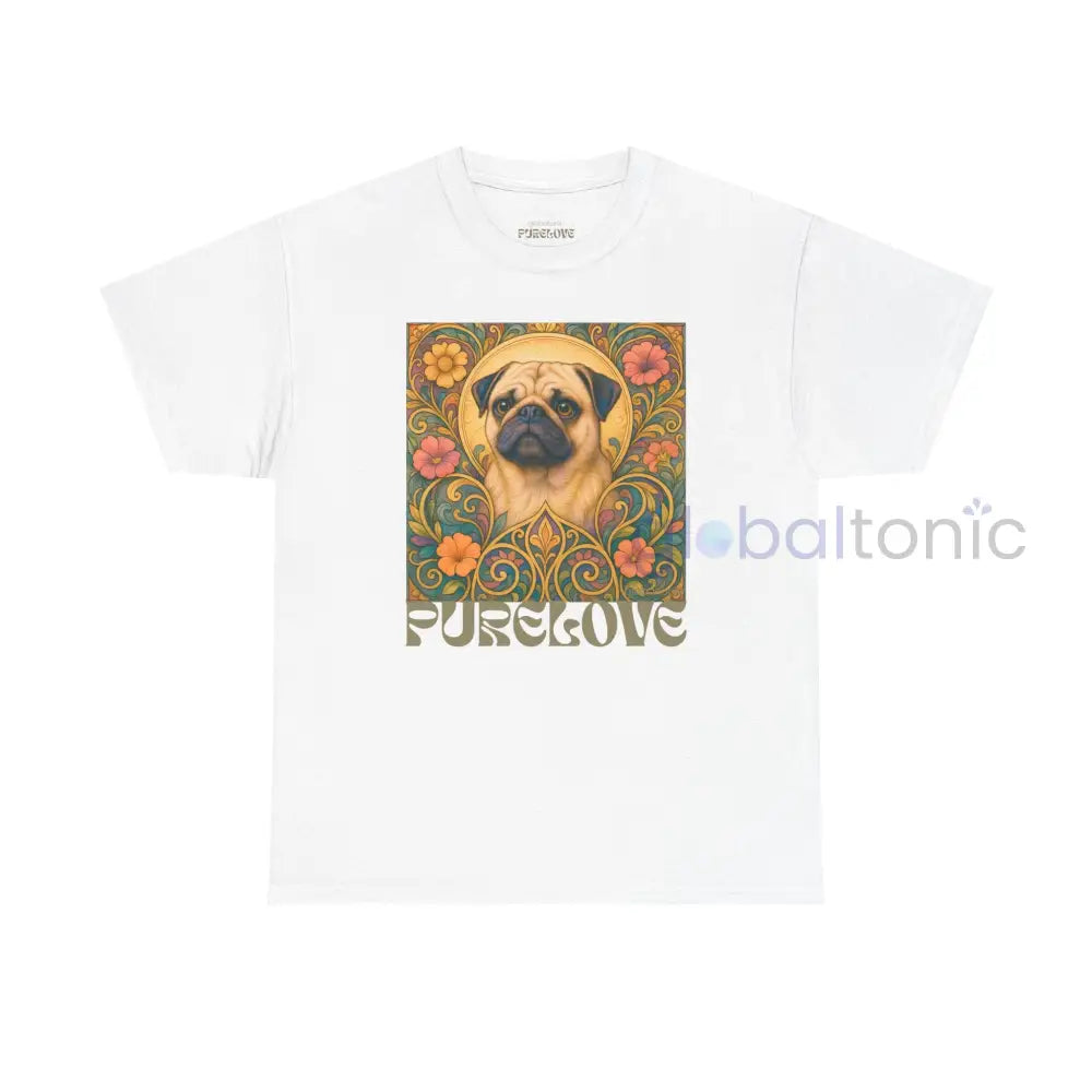 Pug Vintage Graphic T-Shirt – Unisex Cotton Tee for Dog Lovers White / S T-Shirt