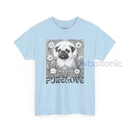 Pug Vintage Unisex Cotton Tee for Dog Lovers (Black & White) T-Shirt