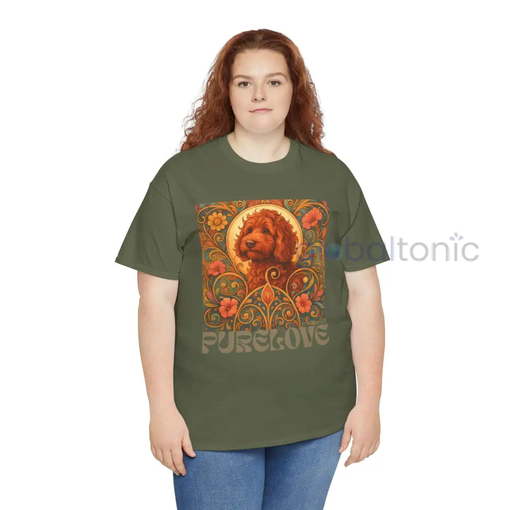 Red Cavapoo (Cavoodle) Vintage Graphic T-Shirt – Unisex Cotton Tee for Dog Lovers T-Shirt