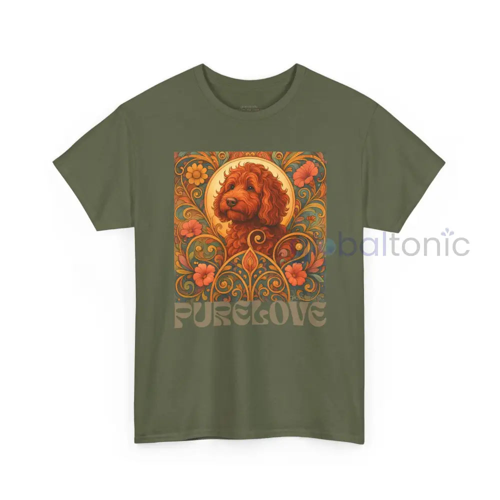 Red Cavapoo (Cavoodle) Vintage Graphic T-Shirt – Unisex Cotton Tee for Dog Lovers T-Shirt