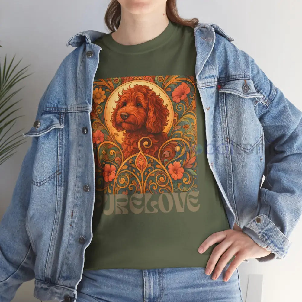 Red Cavapoo (Cavoodle) Vintage Graphic T-Shirt – Unisex Cotton Tee for Dog Lovers T-Shirt
